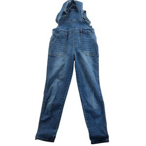No Boundaries Girls Bib Denim Overalls Large Skinny Leg Blue DDenim Y2K Casual